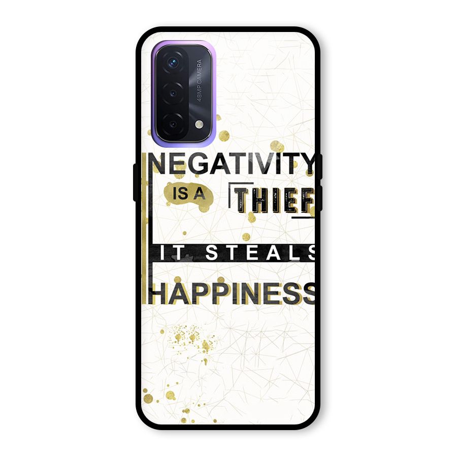 Negativity Thief Glass Back Case for Oppo A74 5G