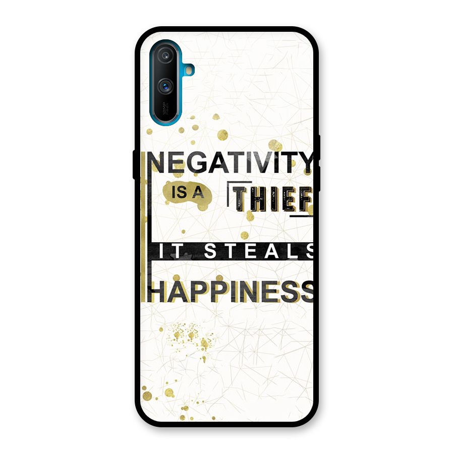 Negativity Thief Glass Back Case for Realme C3