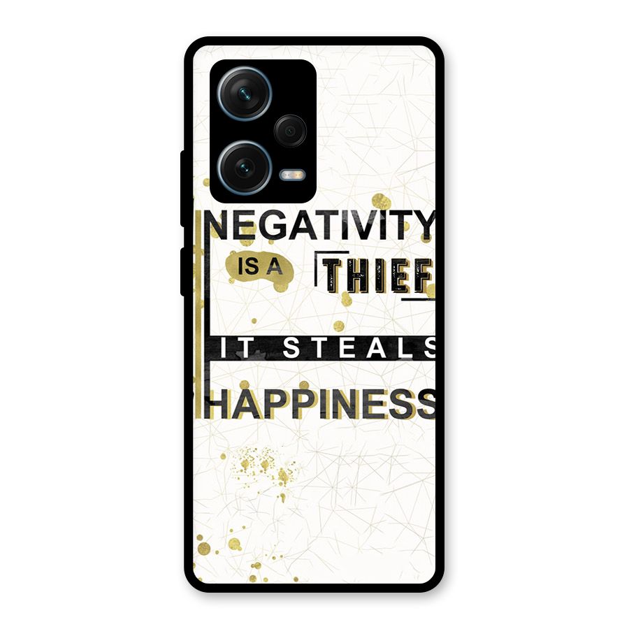 Negativity Thief Glass Back Case for Redmi Note 12 Pro Plus 5G