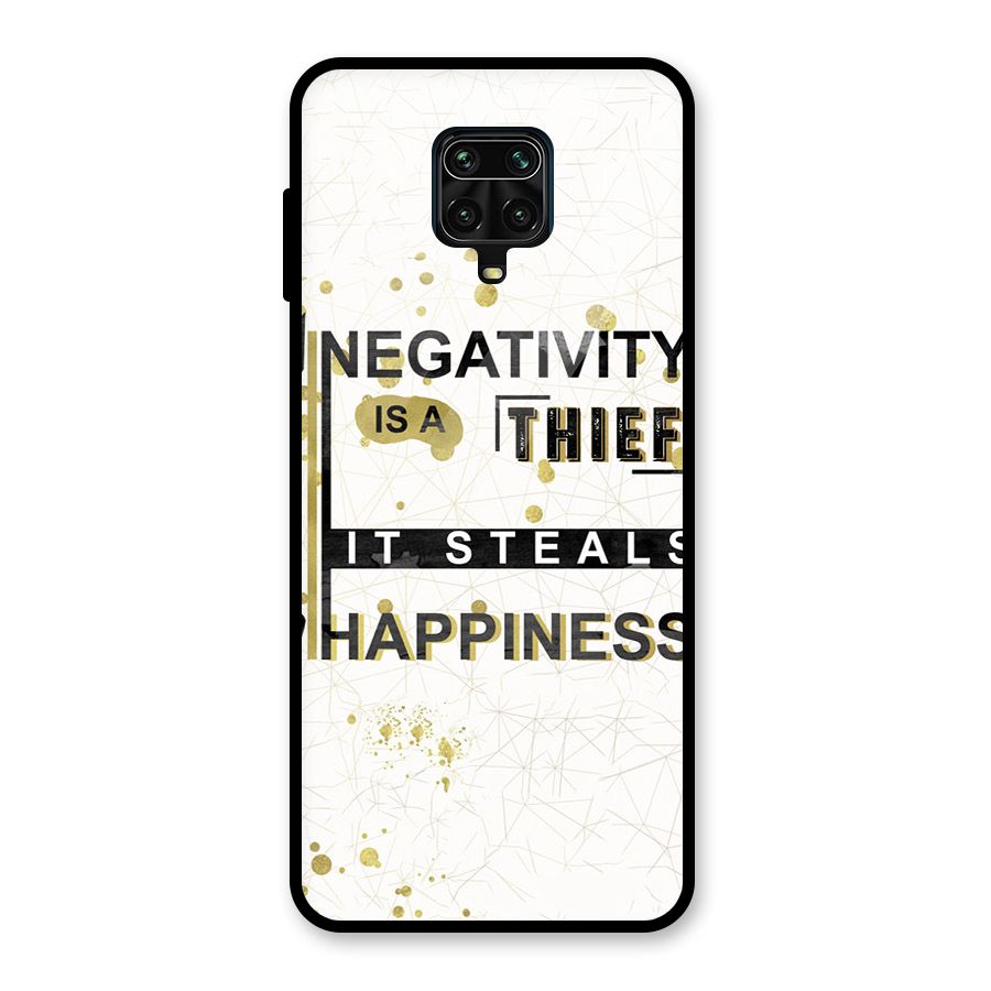 Negativity Thief Glass Back Case for Redmi Note 9 Pro