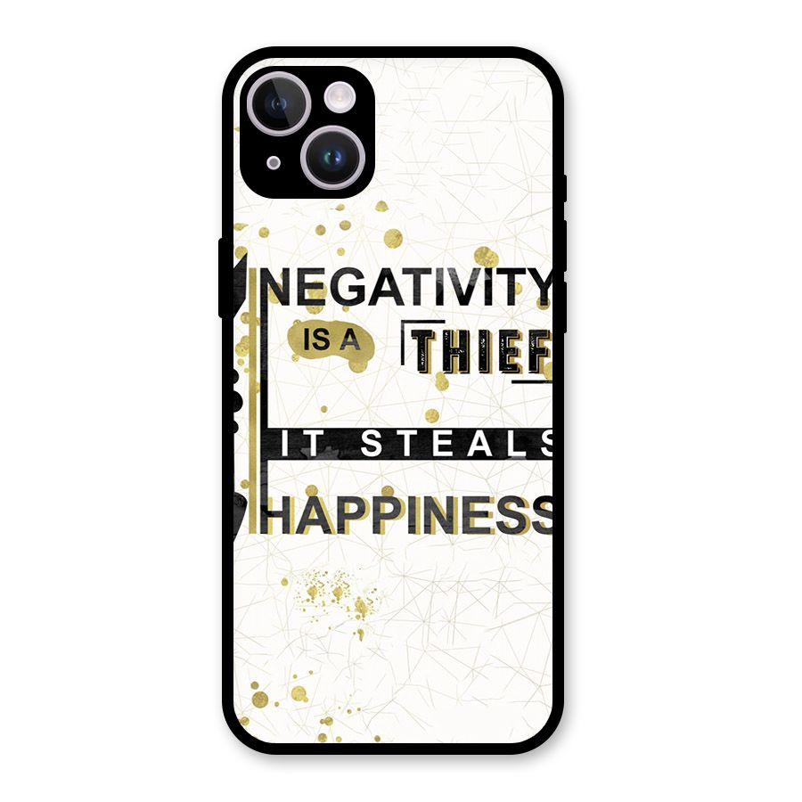 Negativity Thief Glass Back Case for iPhone 14 Plus