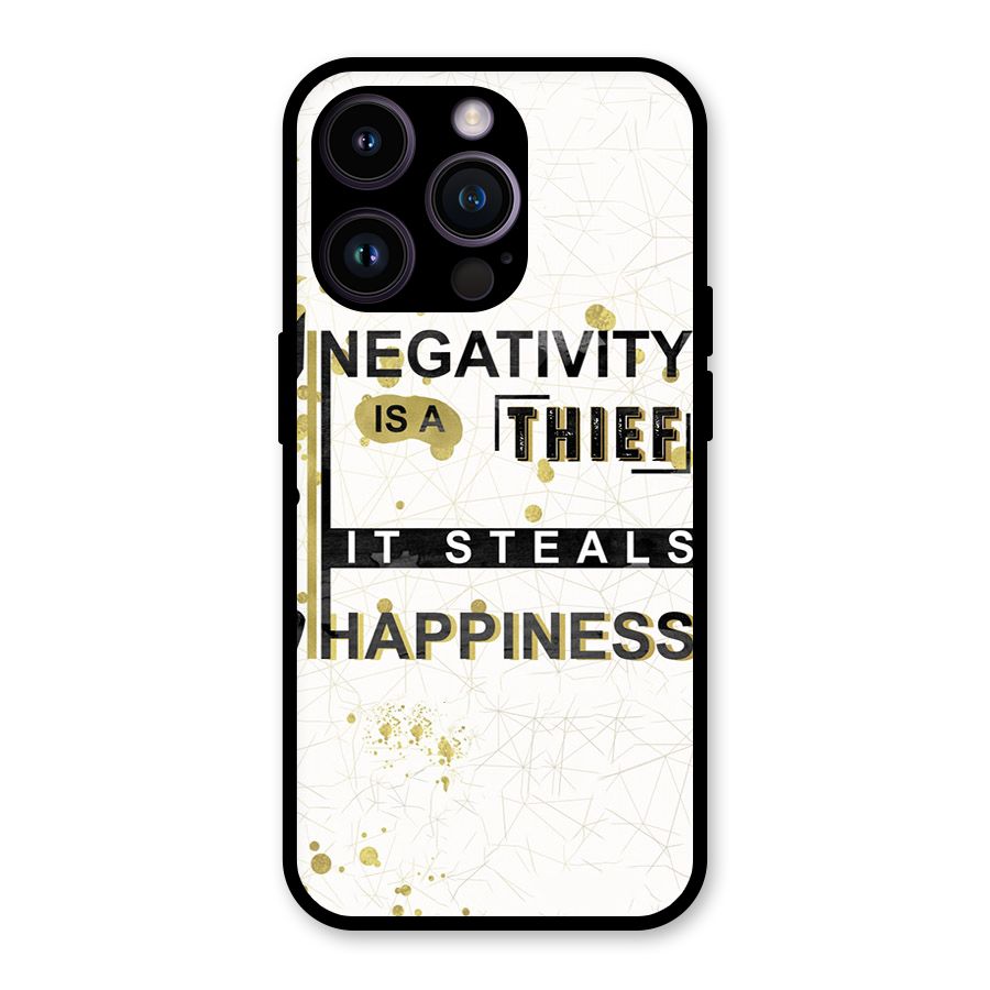 Negativity Thief Glass Back Case for iPhone 14 Pro