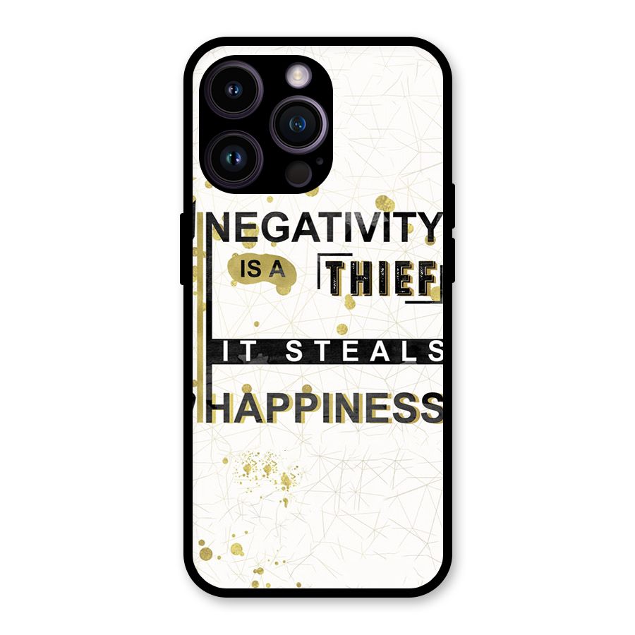 Negativity Thief Glass Back Case for iPhone 14 Pro Max