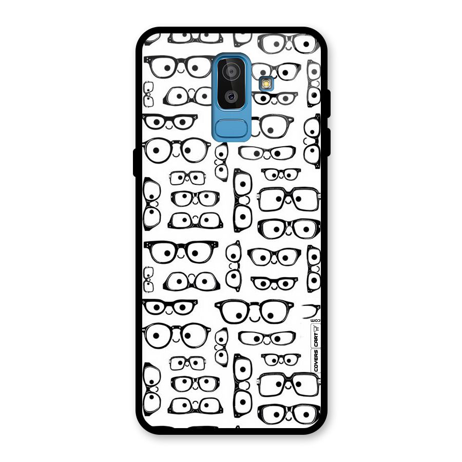Nerdy Specs Glass Back Case for Galaxy J8