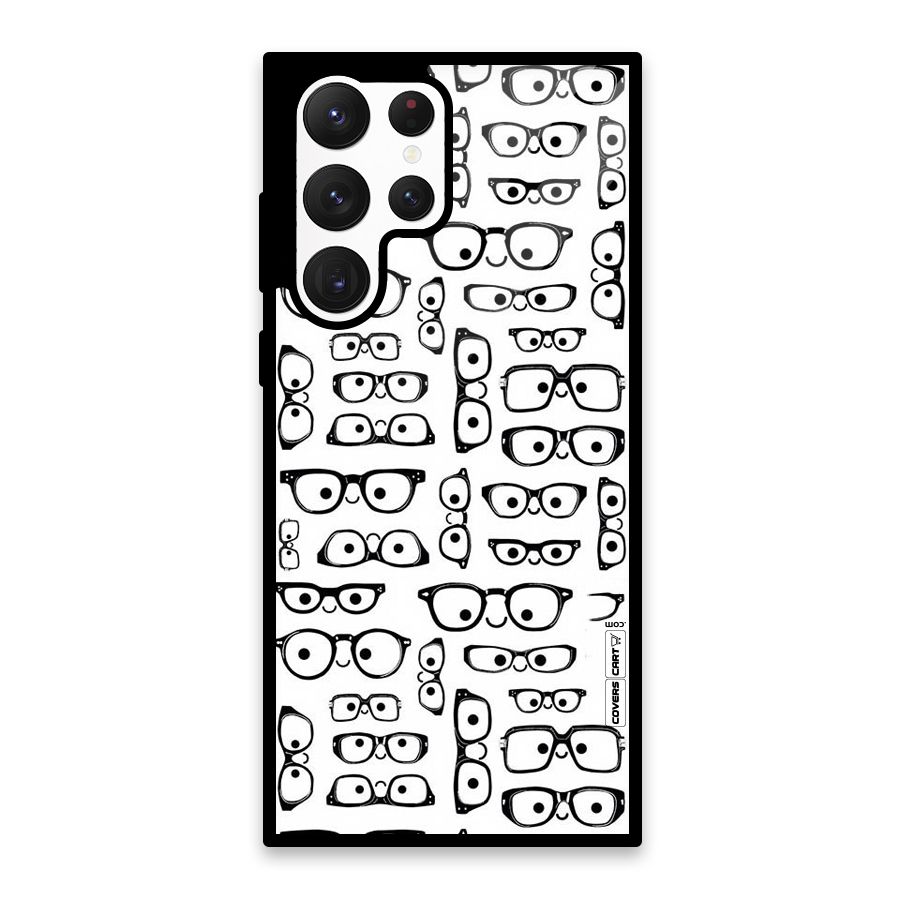 Nerdy Specs Glass Back Case for Galaxy S22 Ultra 5G
