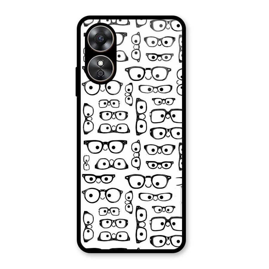 Nerdy Specs Glass Back Case for Oppo A17