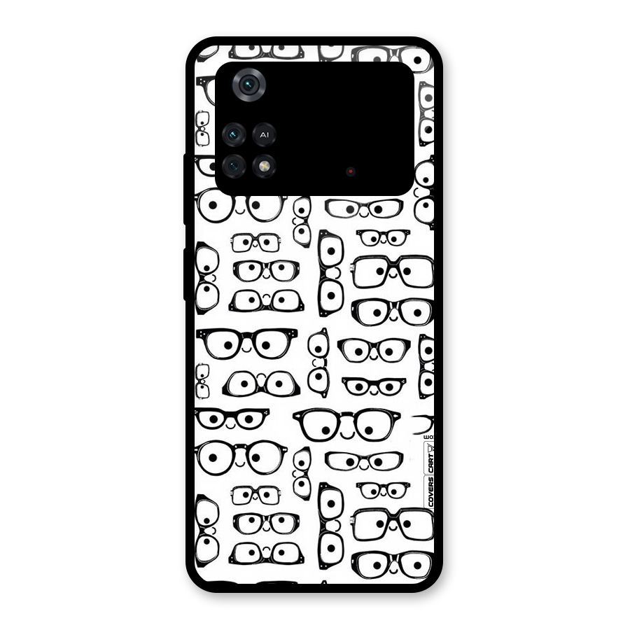 Nerdy Specs Glass Back Case for Poco M4 Pro 4G
