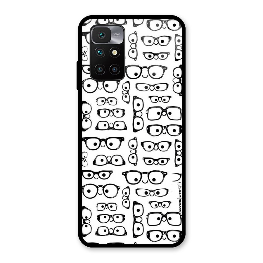 Nerdy Specs Glass Back Case for Redmi 10 Prime
