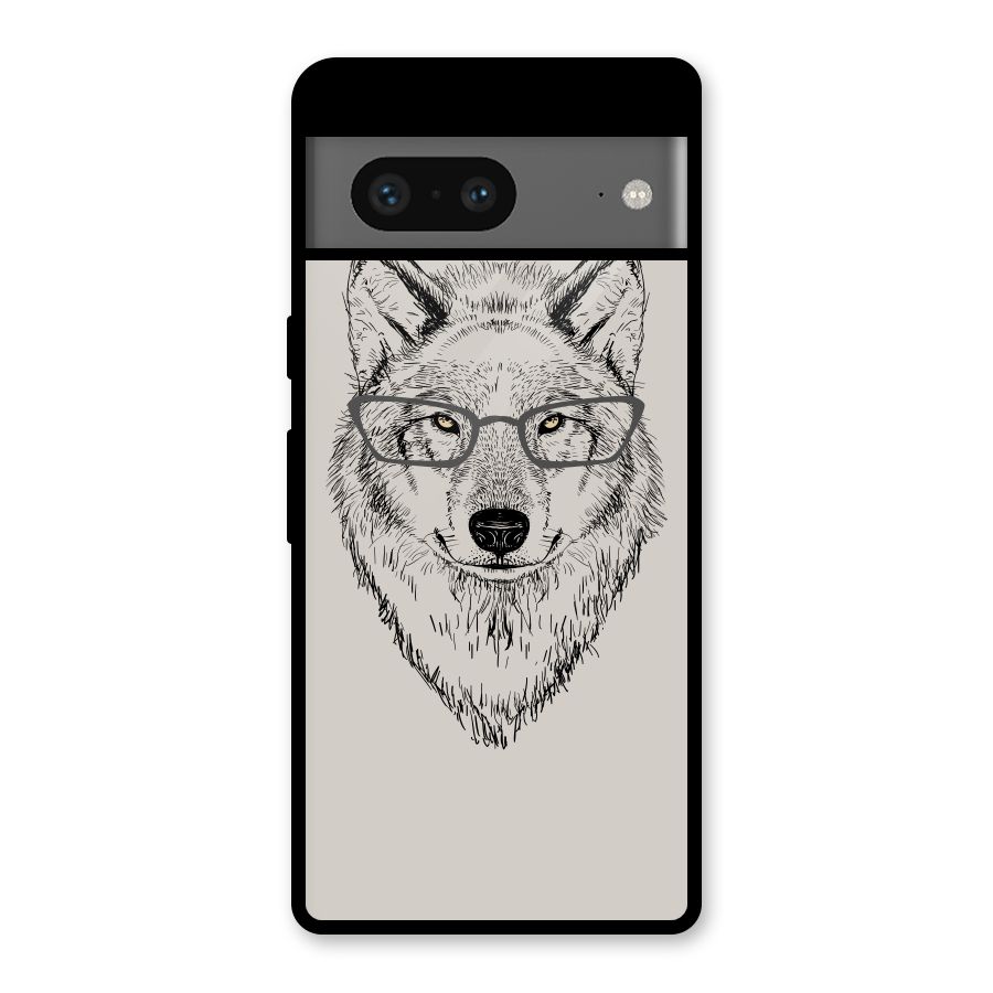 Nerdy Wolf Glass Back Case for Google Pixel 7