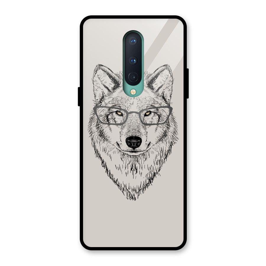 Nerdy Wolf Glass Back Case for OnePlus 8