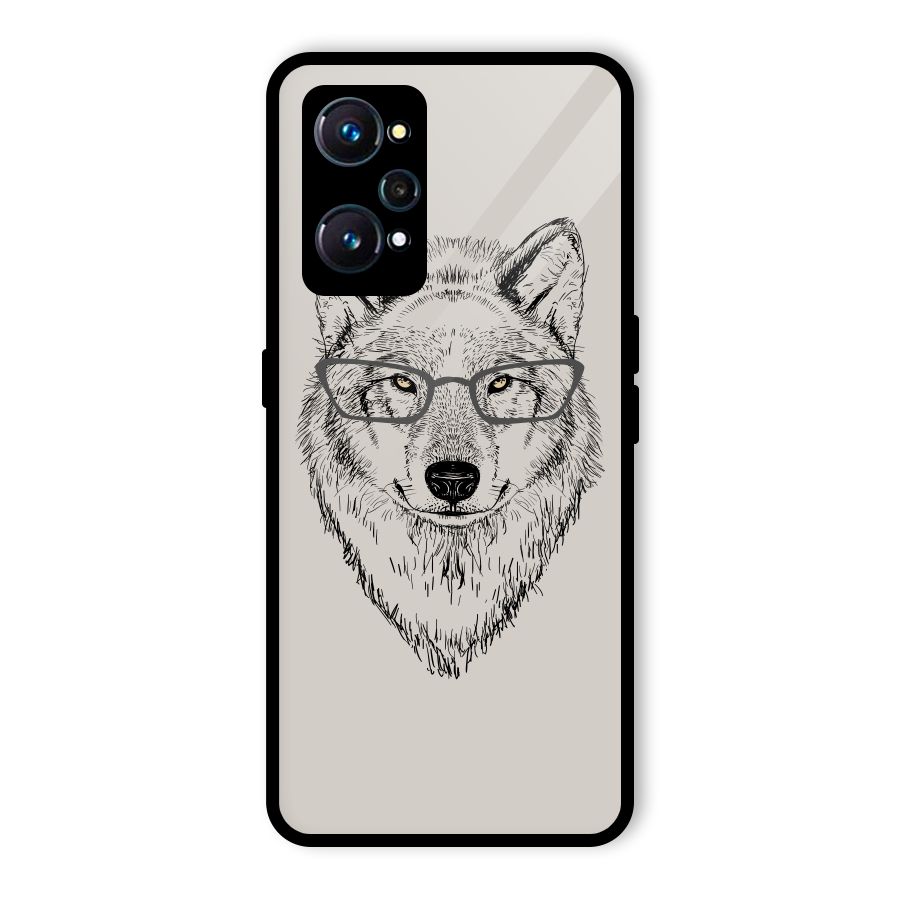 Nerdy Wolf Glass Back Case for Realme GT 2