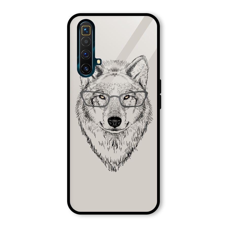Nerdy Wolf Glass Back Case for Realme X3
