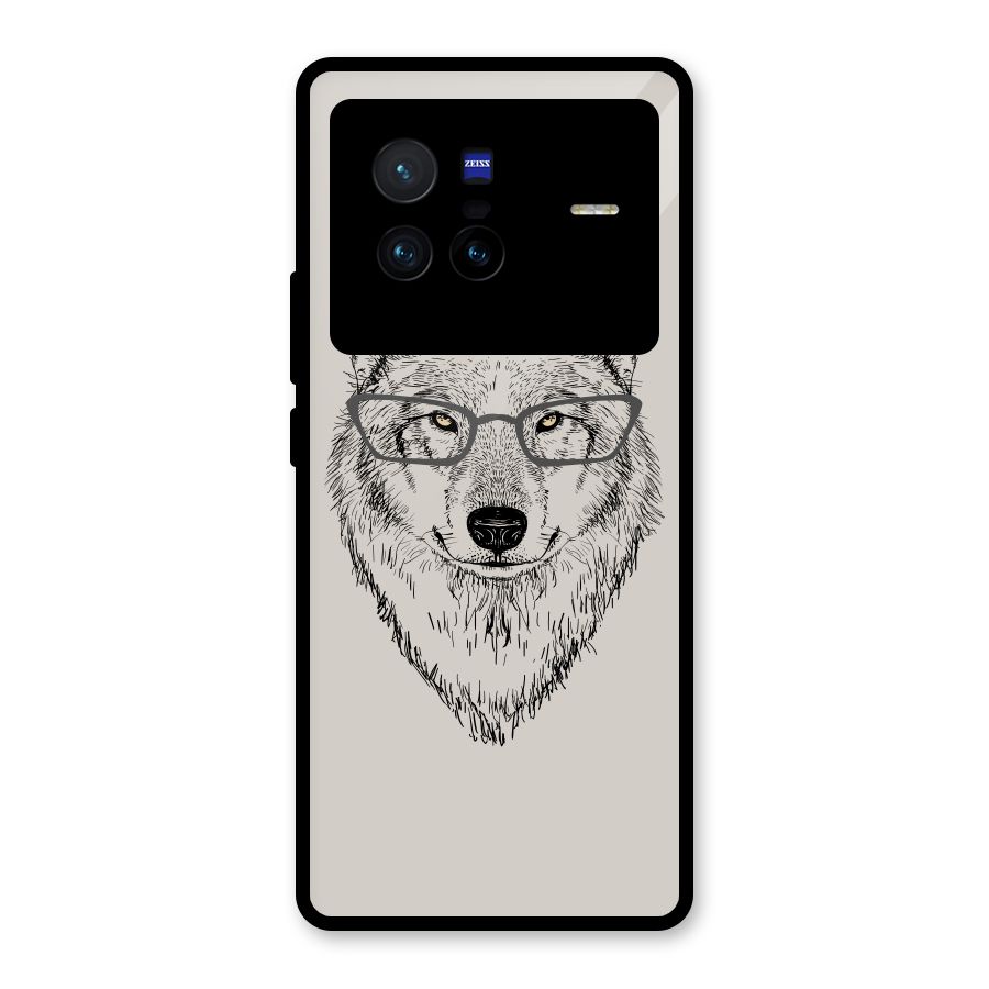 Nerdy Wolf Glass Back Case for Vivo X80