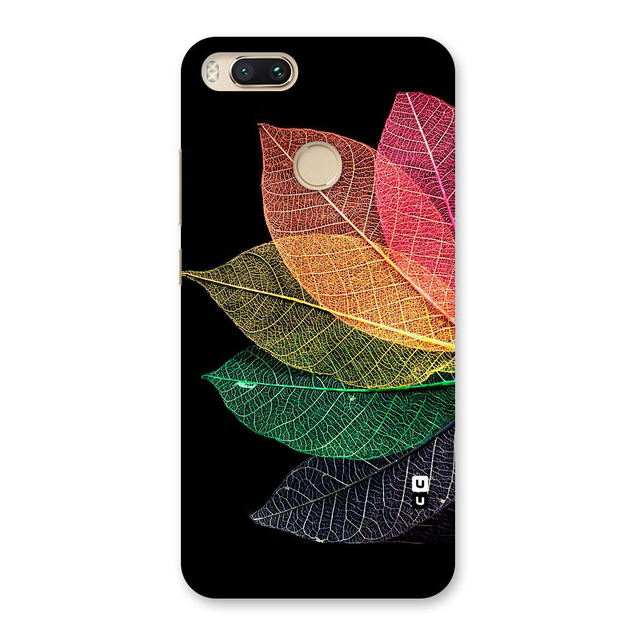 Net Leaf Color Design Back Case for Mi A1