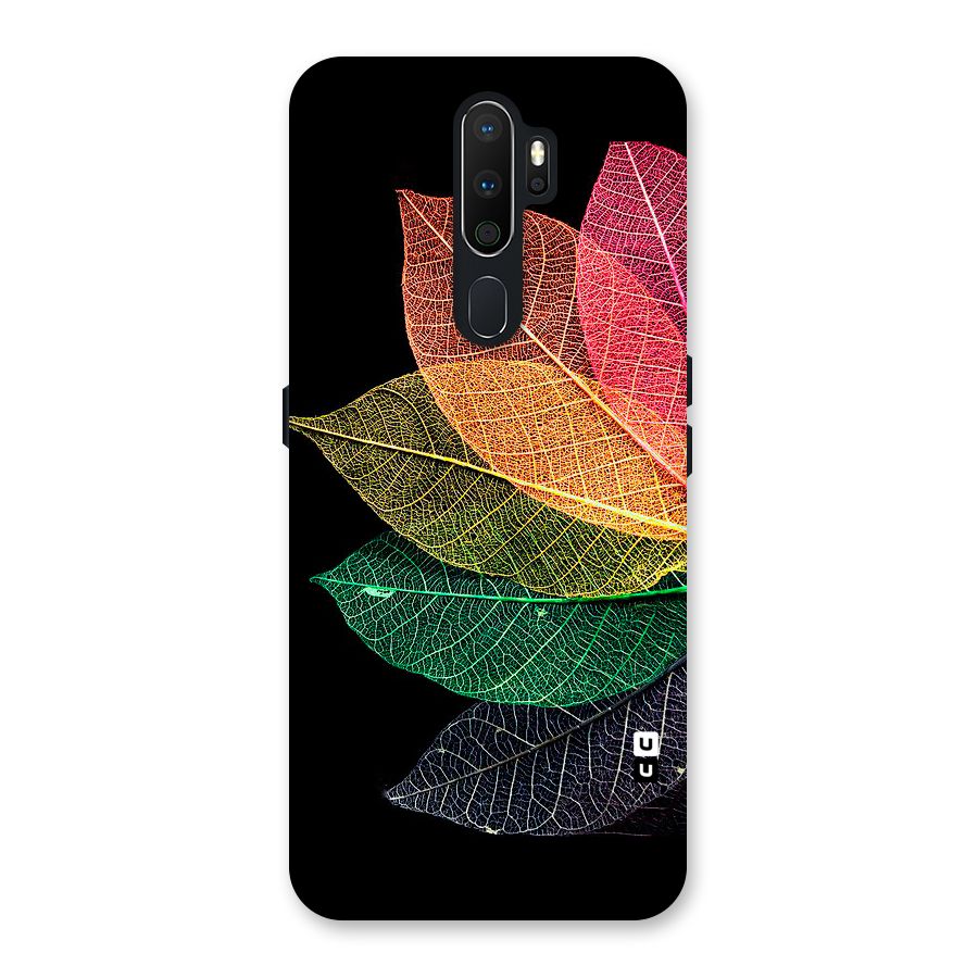 Net Leaf Color Design Back Case for Oppo A5 (2020)