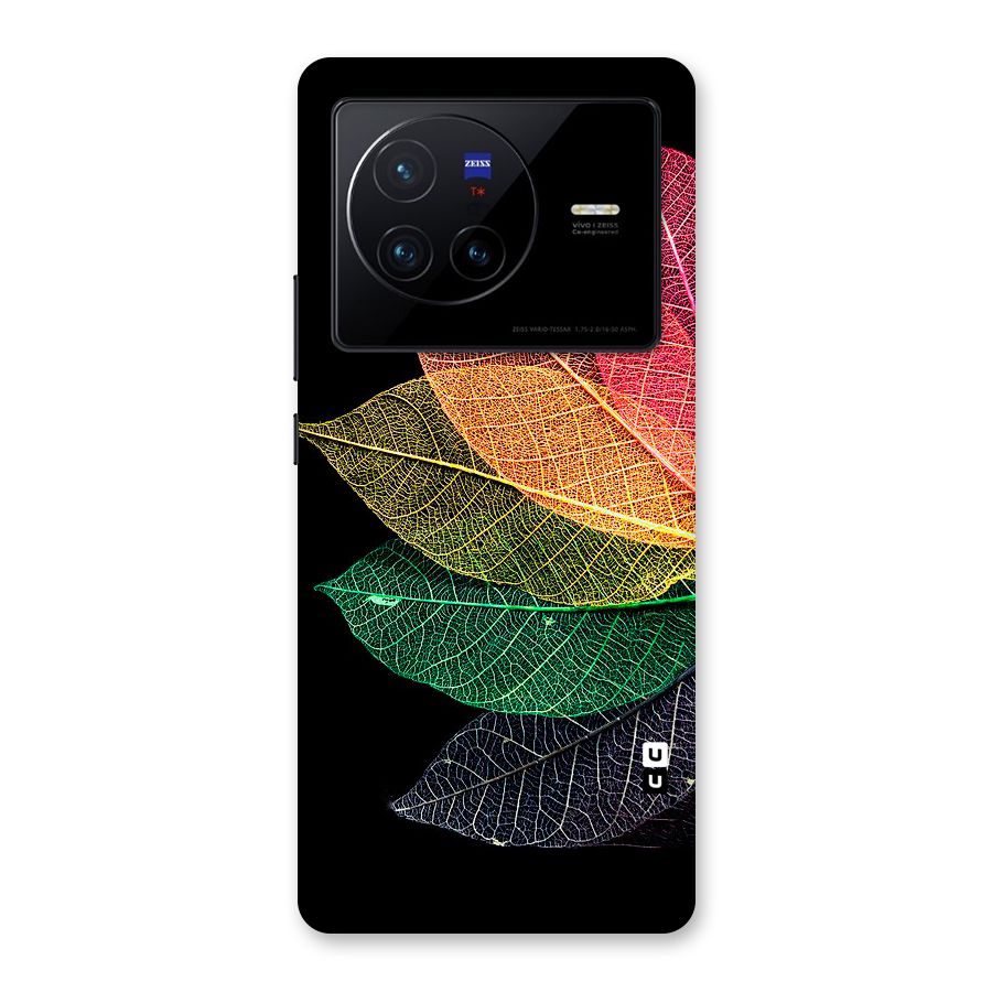 Net Leaf Color Design Back Case for Vivo X80