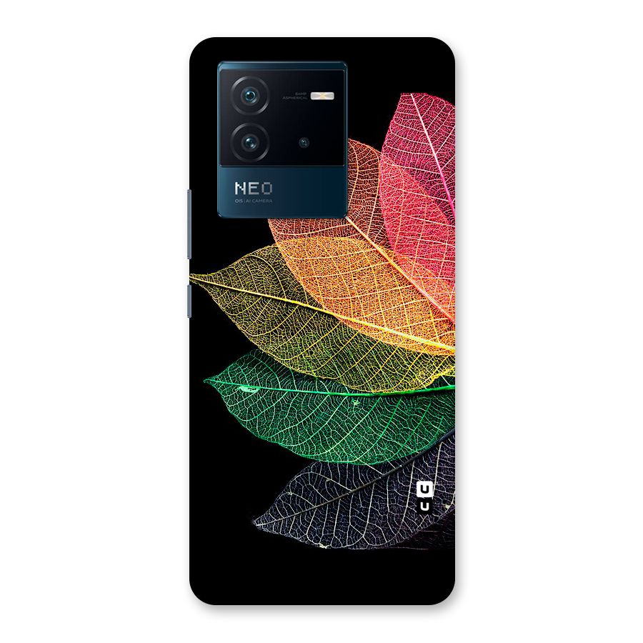 Net Leaf Color Design Back Case for Vivo iQOO Neo 6 5G