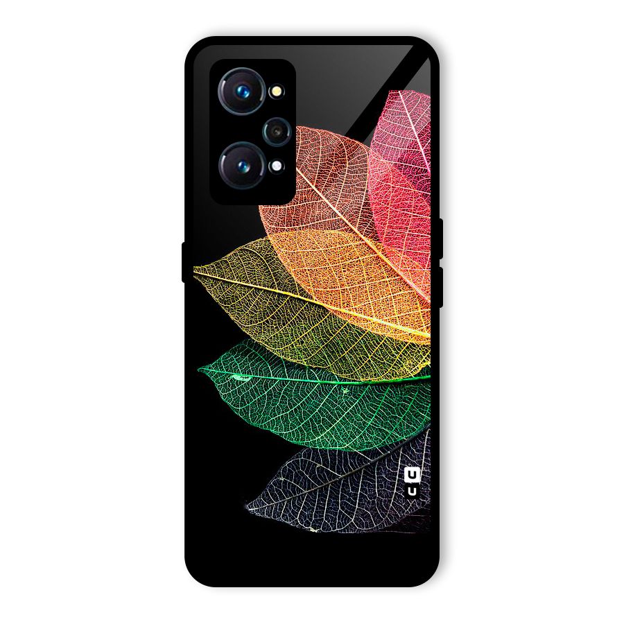 Net Leaf Color Design Glass Back Case for Realme GT Neo2
