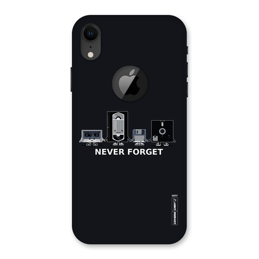 Never Forget Back Case for iPhone XR Logo Cut
