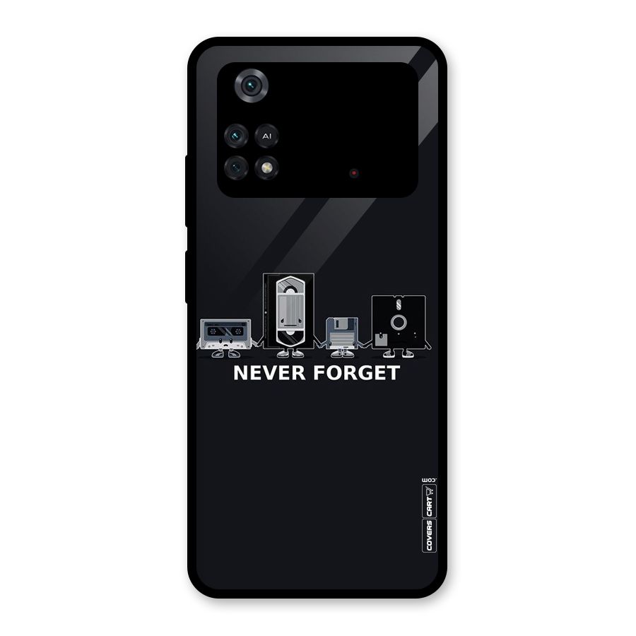 Never Forget Glass Back Case for Poco M4 Pro 4G