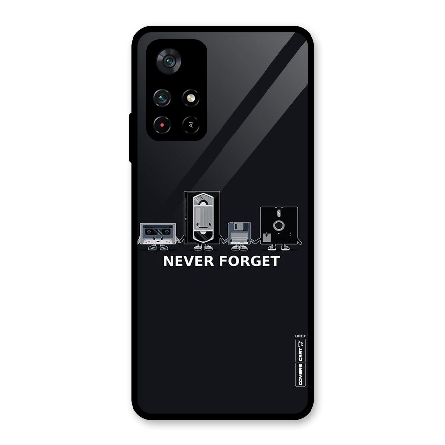 Never Forget Glass Back Case for Poco M4 Pro 5G