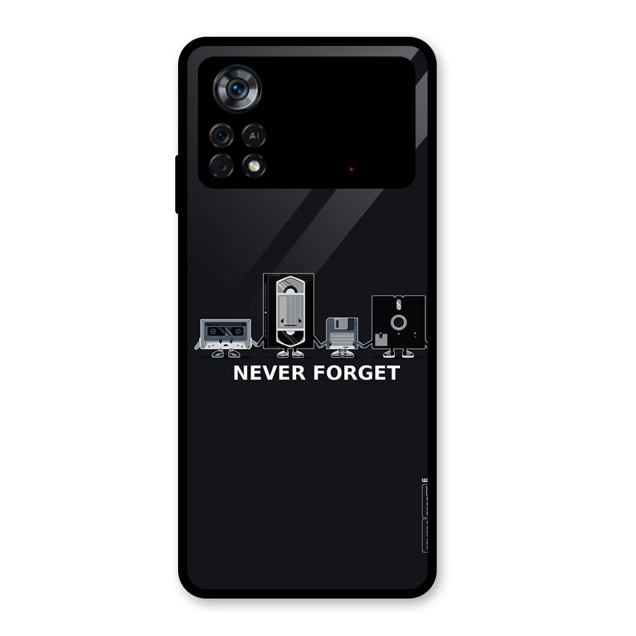 Never Forget Glass Back Case for Poco X4 Pro 5G