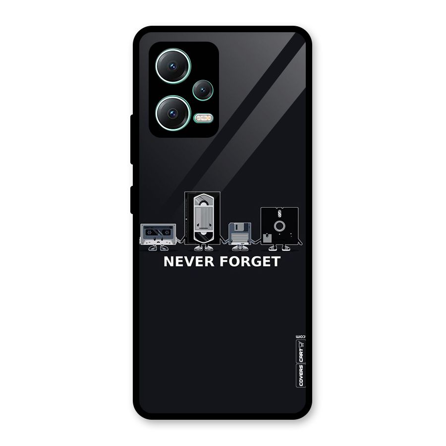 Never Forget Glass Back Case for Redmi Note 12 5G
