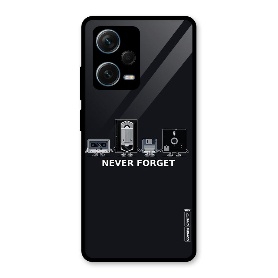 Never Forget Glass Back Case for Redmi Note 12 Pro Plus 5G