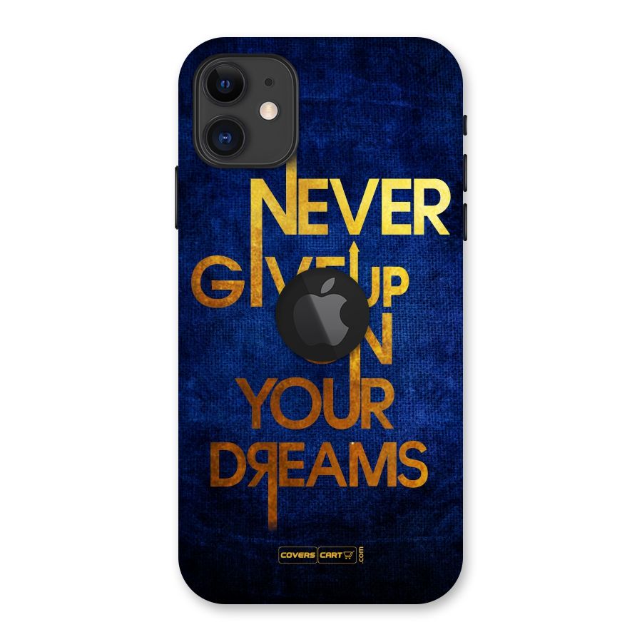 Never Give Up Back Case for iPhone 11 Logo Cut