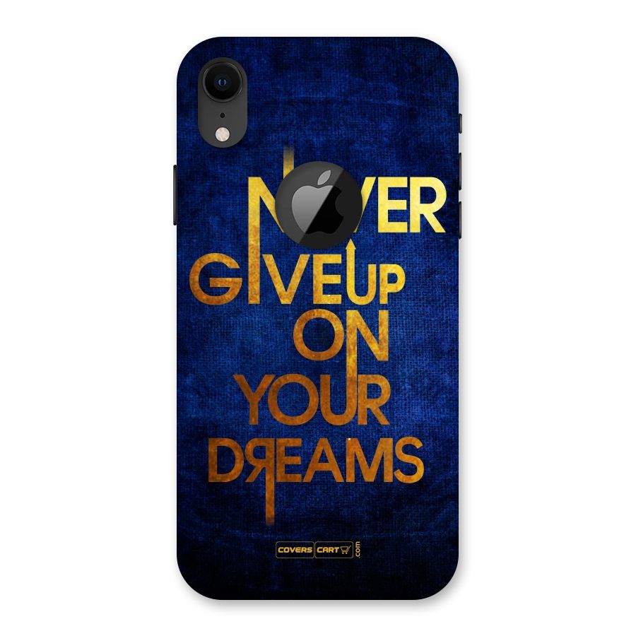 Never Give Up Back Case for iPhone XR Logo Cut