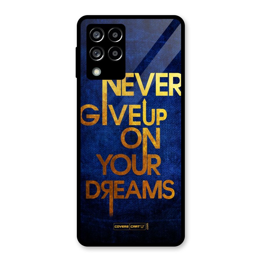 Never Give Up Glass Back Case for Galaxy M53 5G