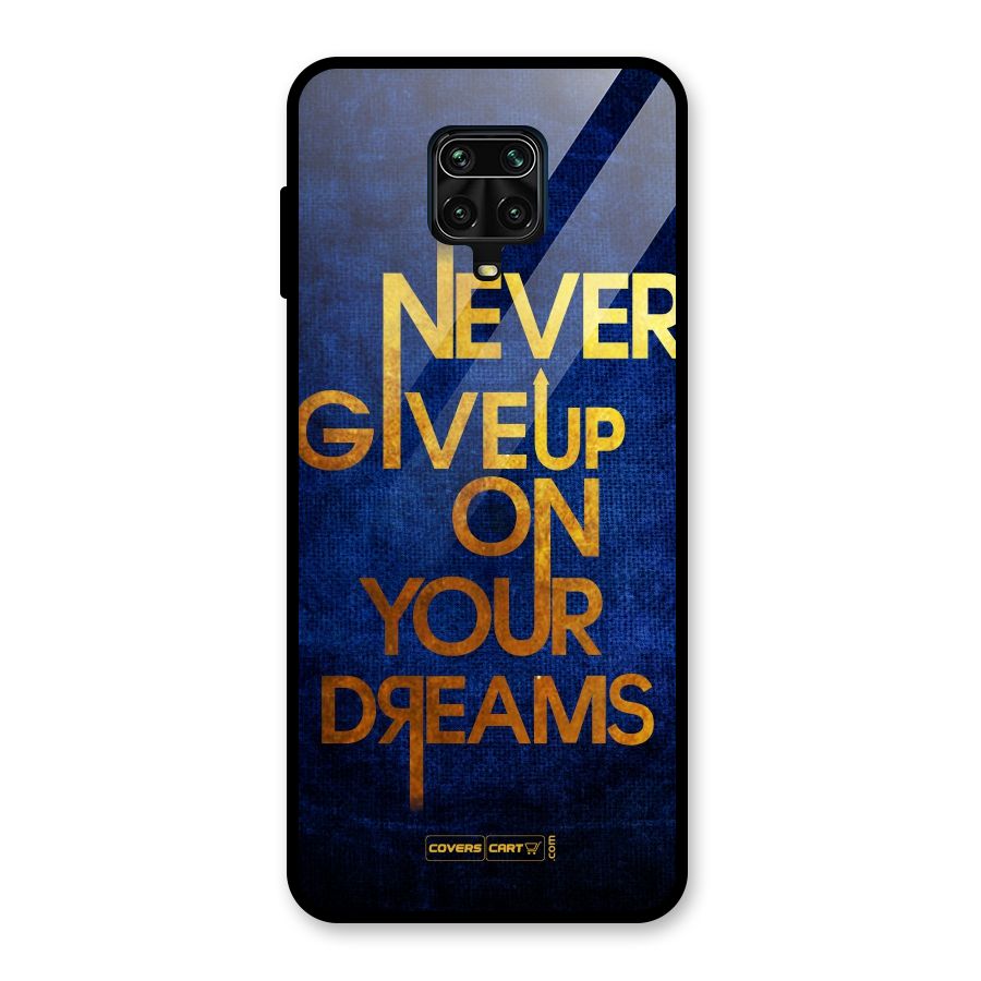 Never Give Up Glass Back Case for Redmi Note 10 Lite