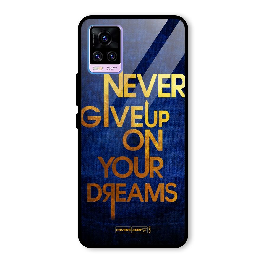 Never Give Up Glass Back Case for Vivo V20 Pro