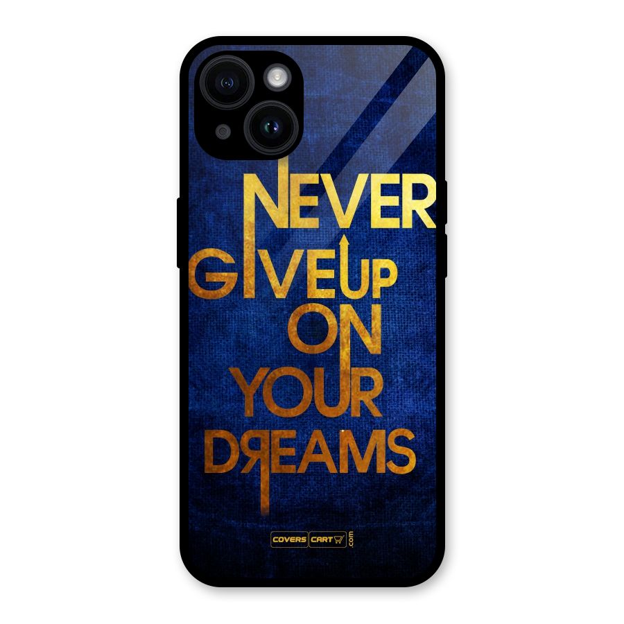Never Give Up Glass Back Case for iPhone 14