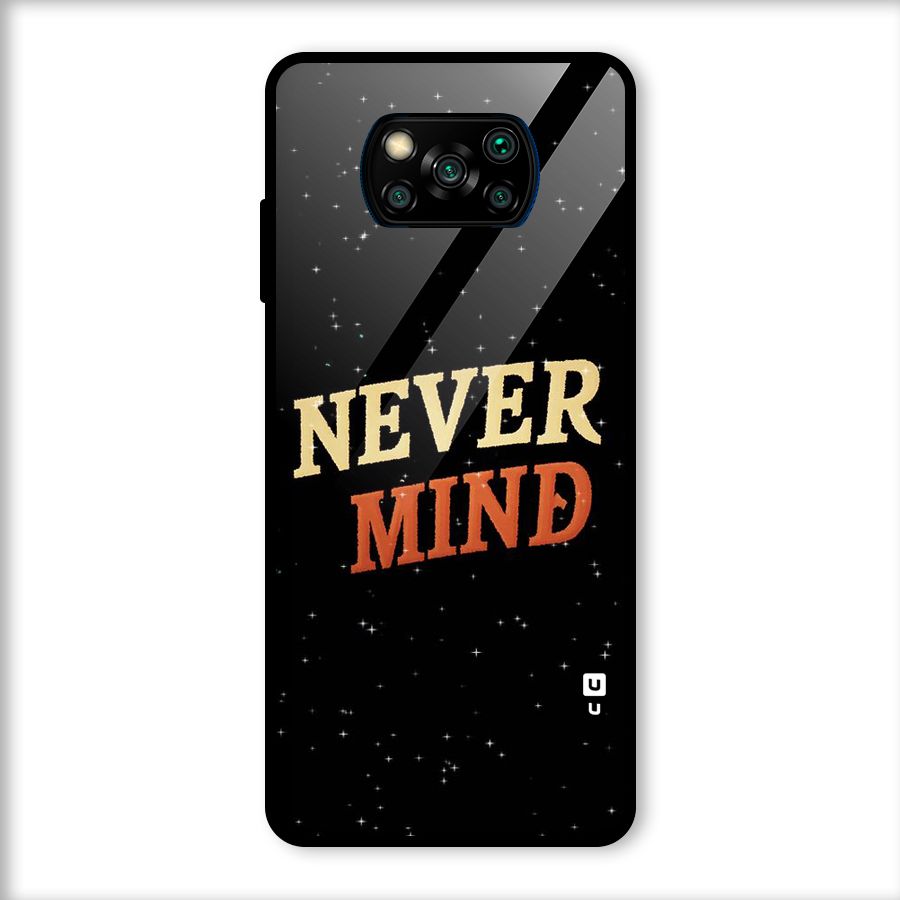 Never Mind Design Glass Back Case for Poco X3