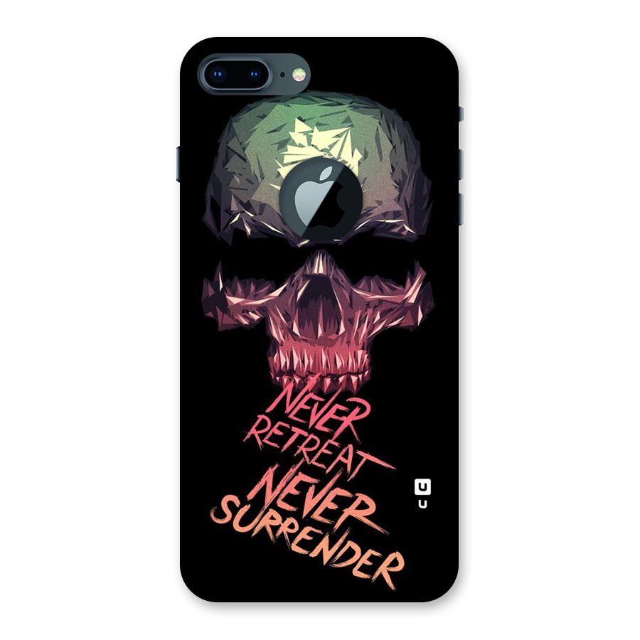 Never Retreat Back Case for iPhone 7 Plus Logo Cut