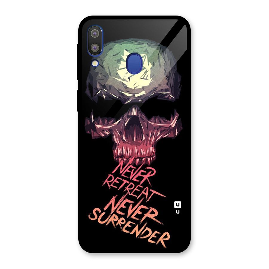Never Retreat Glass Back Case for Galaxy M20
