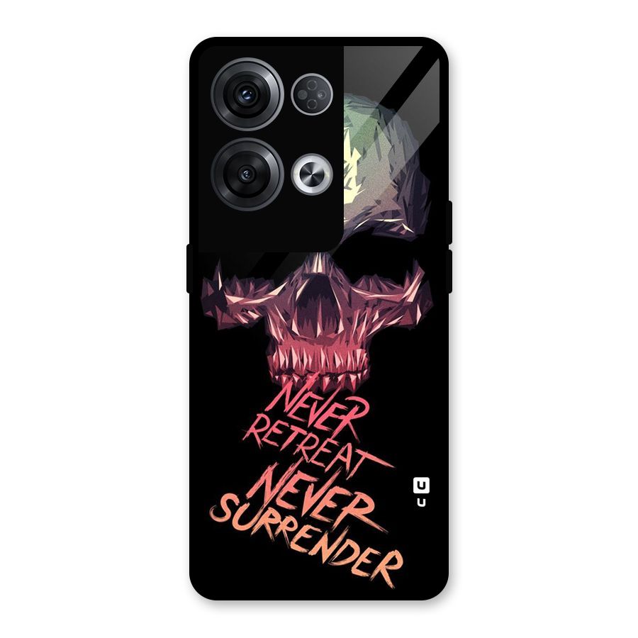 Never Retreat Glass Back Case for Oppo Reno8 Pro 5G