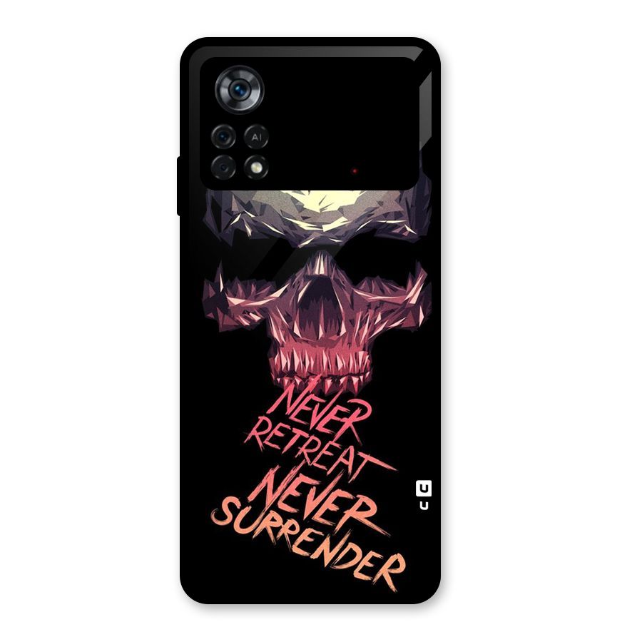 Never Retreat Glass Back Case for Poco X4 Pro 5G
