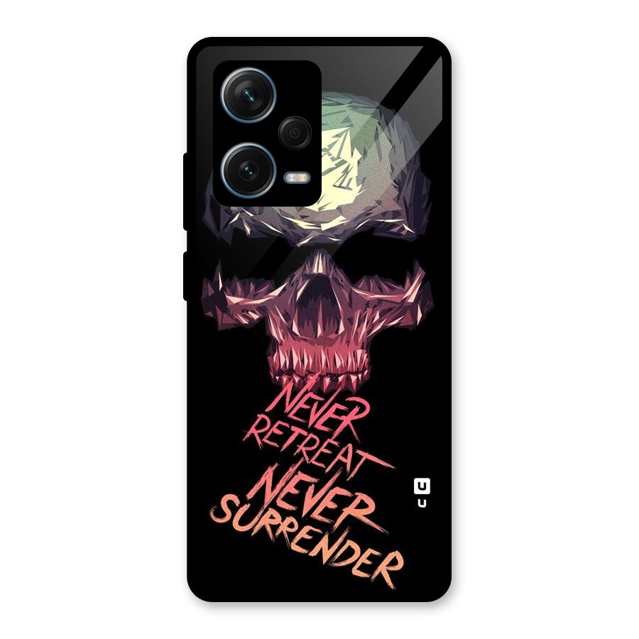 Never Retreat Glass Back Case for Redmi Note 12 Pro Plus 5G
