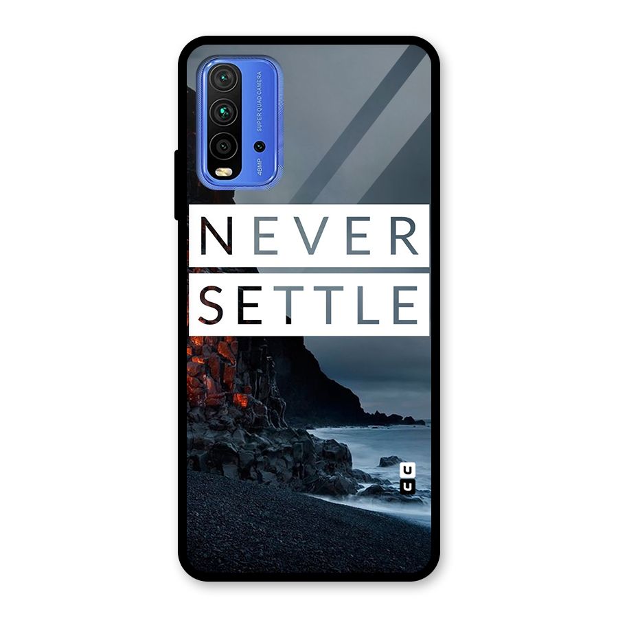 Never Settle Dark Beach Glass Back Case for Redmi 9 Power