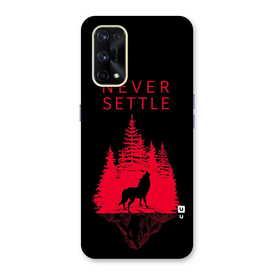 Never Settle Wolf Glass Back Case for Realme X7 Pro