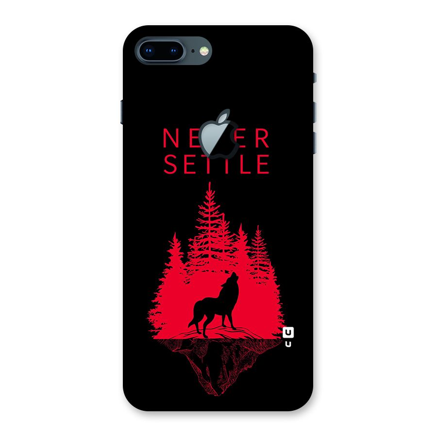 Never Settle Wolf Back Case for iPhone 7 Plus Apple Cut