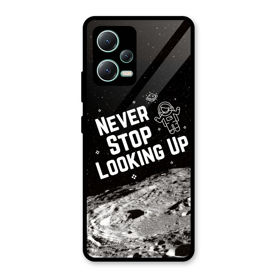 Never Stop Looking Up Glass Back Case for Redmi Note 12 5G