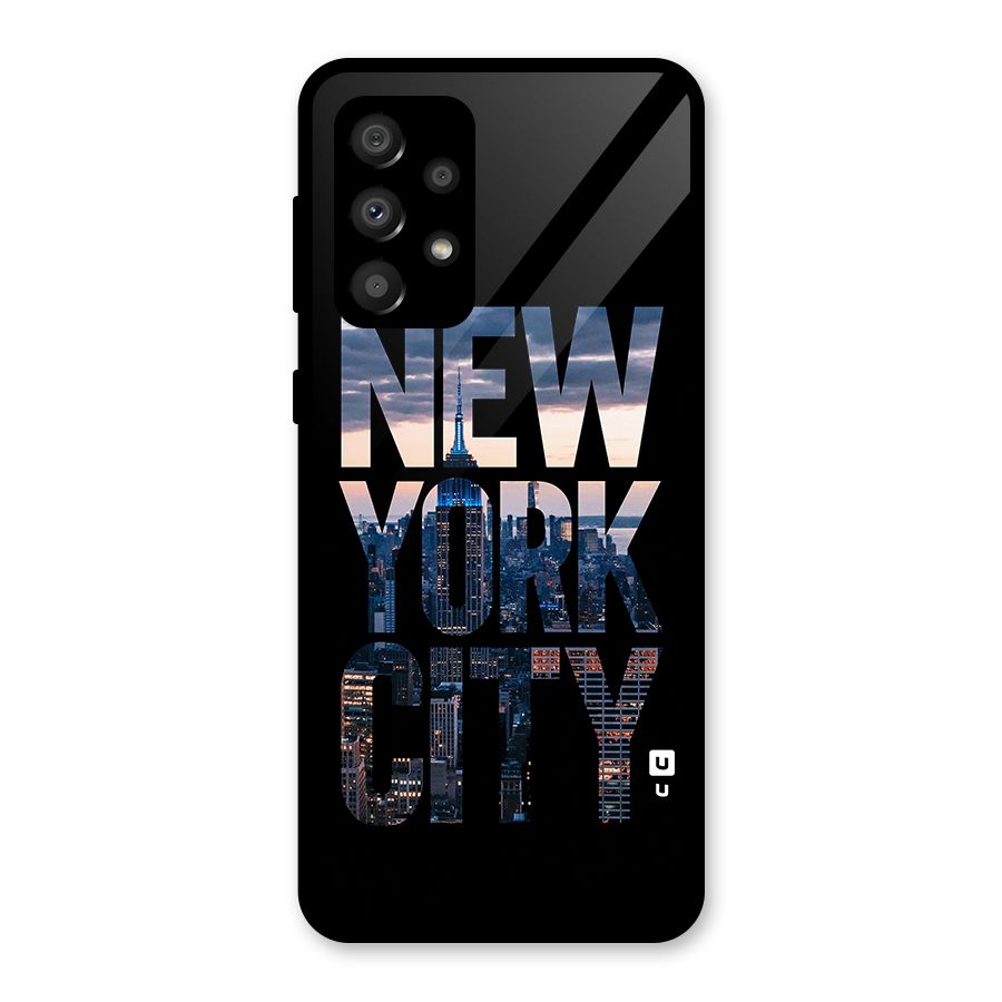 New York City Glass Back Case for Galaxy A32