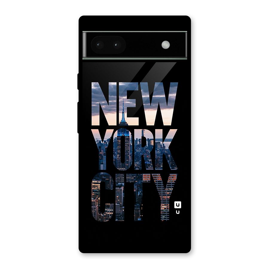 New York City Glass Back Case for Google Pixel 6a