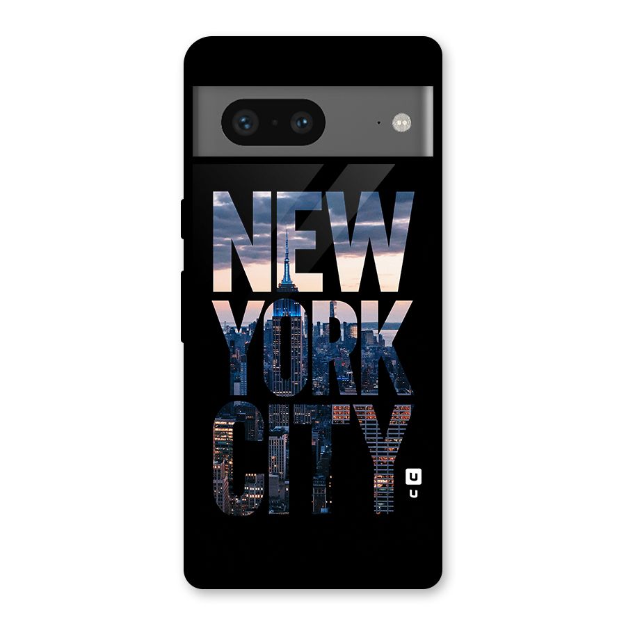 New York City Glass Back Case for Google Pixel 7