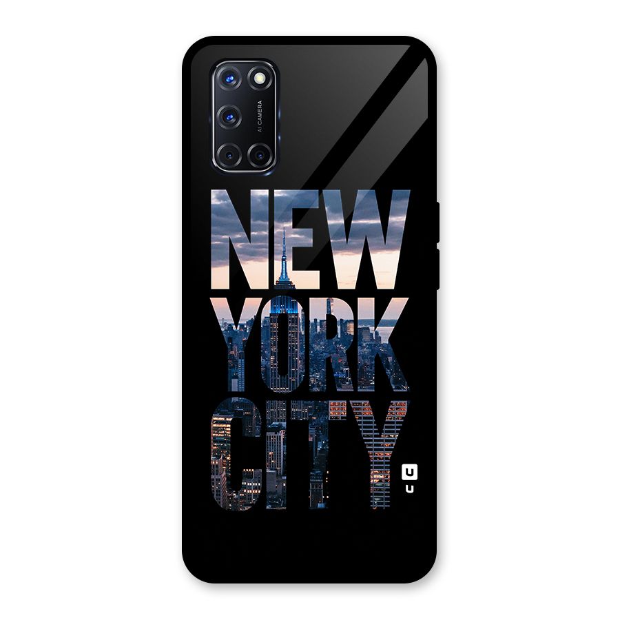 New York City Glass Back Case for Oppo A52