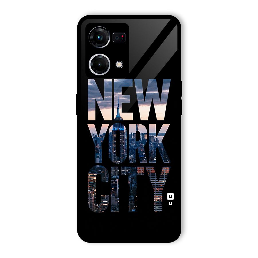 New York City Glass Back Case for Oppo F21 Pro 5G