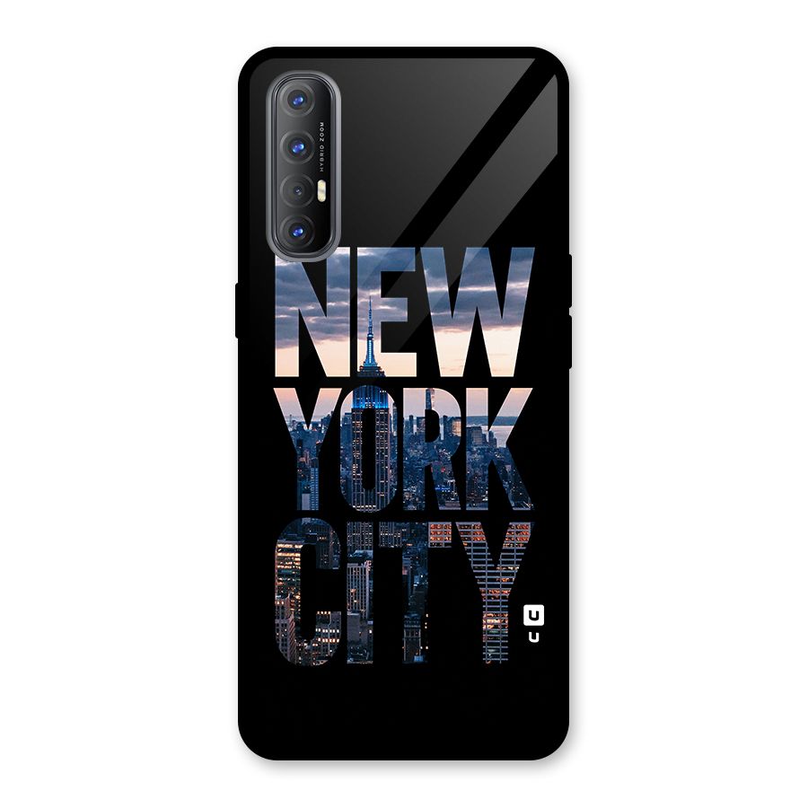 New York City Glass Back Case for Oppo Reno3 Pro